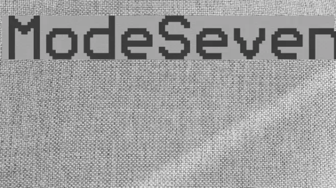 ModeSeven Font examples