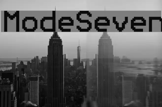 ModeSeven Font examples