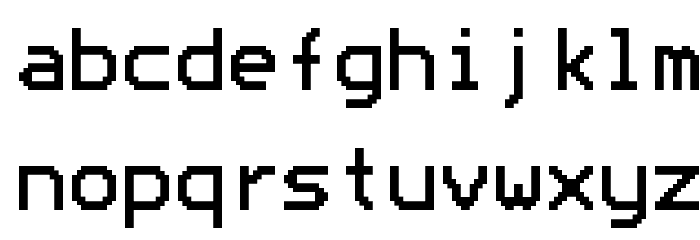 ModeSeven Font LOWERCASE