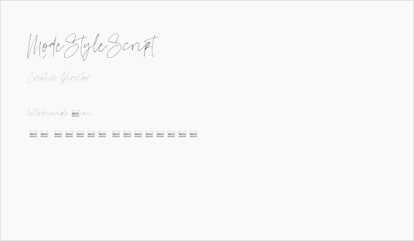 ModeStyleScript Business Card