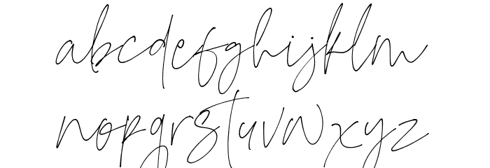 ModeStyleScript Font LOWERCASE