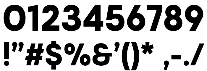 ModecoTrial-Bold Font OTHER CHARS