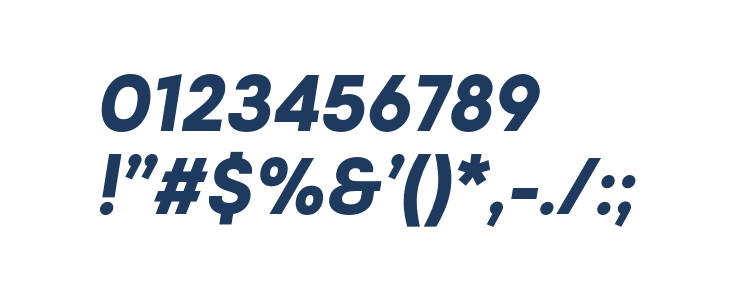 ModecoTrial-BoldOblique Other Characters