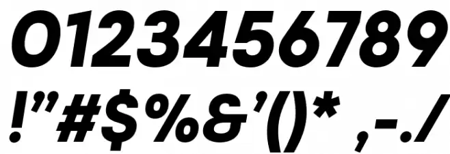 ModecoTrial-BoldOblique Font OTHER CHARS