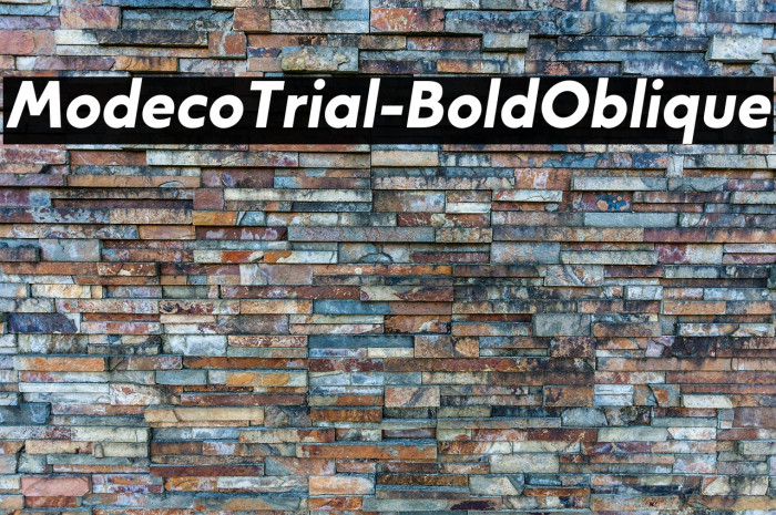 ModecoTrial-BoldOblique Example 3