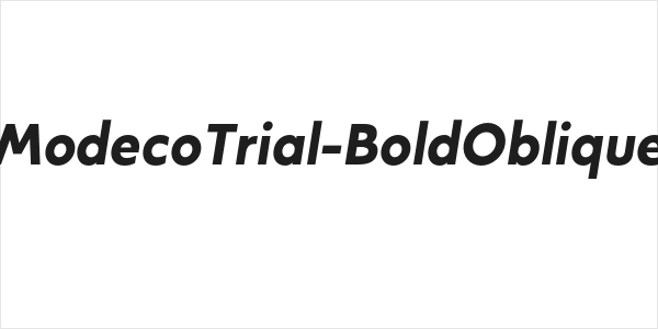 ModecoTrial-BoldOblique Logo