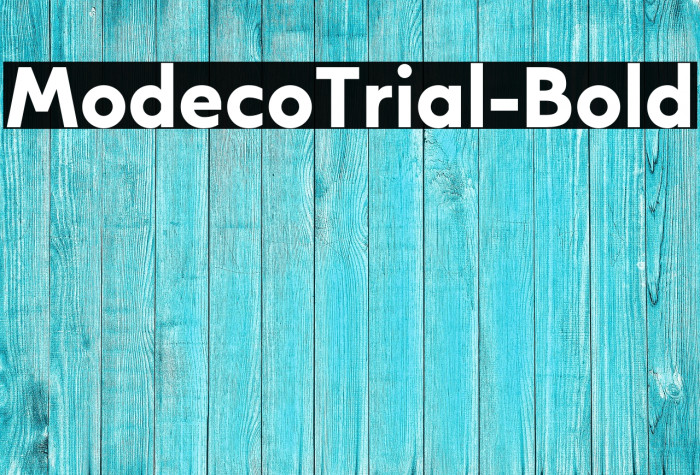 ModecoTrial-Bold Example 3