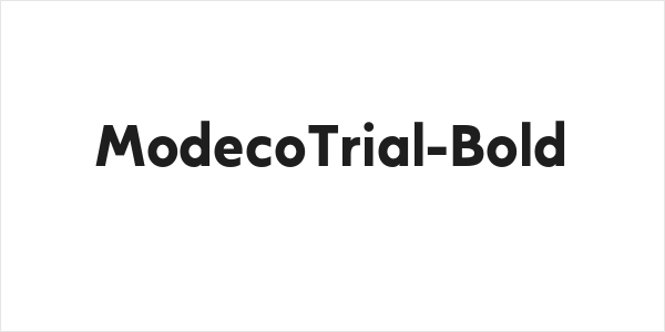 ModecoTrial-Bold Logo