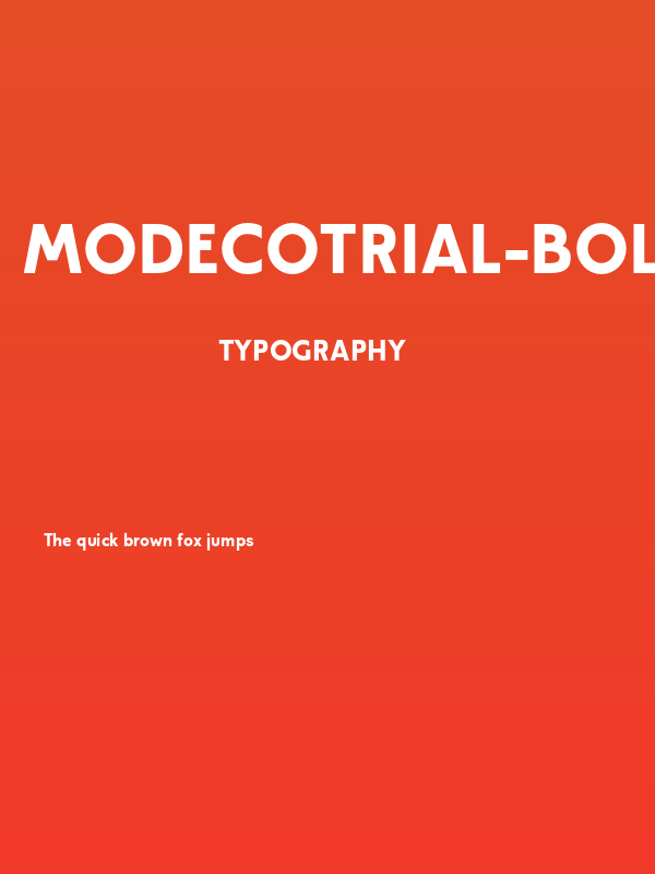 ModecoTrial-Bold Poster