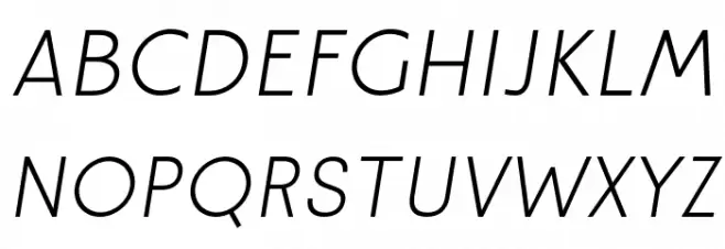ModecoTrial-ExtraLightOblique Schriftart Groß