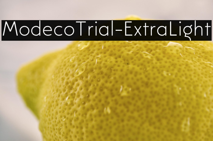 ModecoTrial-ExtraLight Example 2