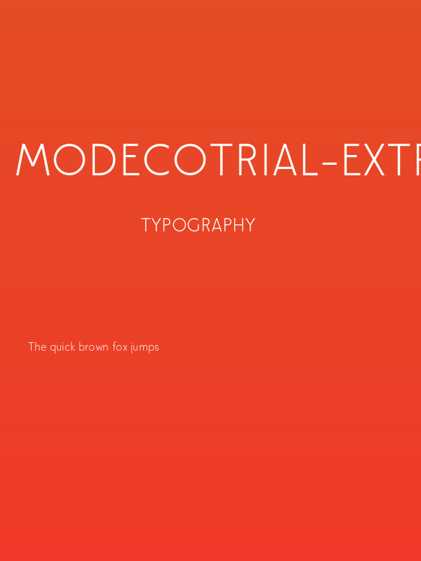 ModecoTrial-ExtraLight Poster