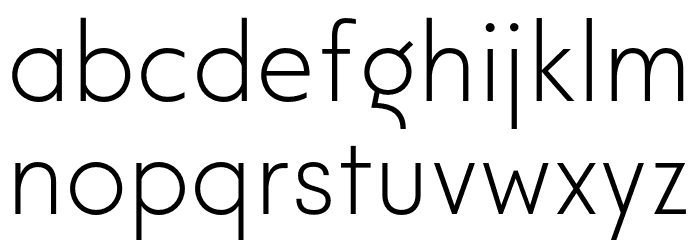 ModecoTrial-ExtraLight Font LOWERCASE