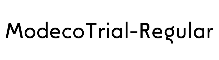 ModecoTrial-Regular  les polices de caractères gratuit tlcharger