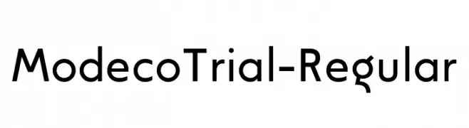 ModecoTrial-Regular  تنزيل الخطوط