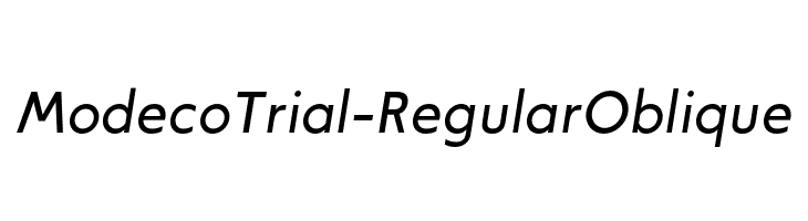 ModecoTrial-RegularOblique  les polices de caractères gratuit tlcharger