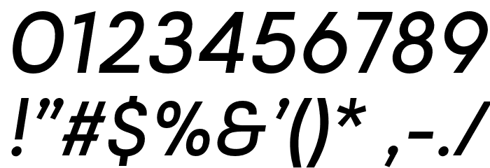 ModecoTrial-RegularOblique Font OTHER CHARS