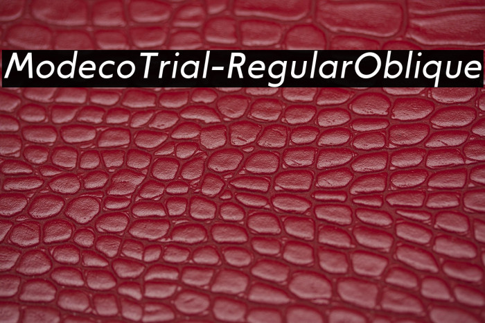 ModecoTrial-RegularOblique Example 1