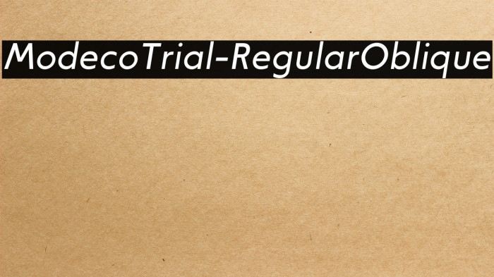 ModecoTrial-RegularOblique Example 3