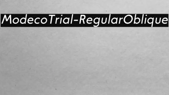 ModecoTrial-RegularOblique Example 3