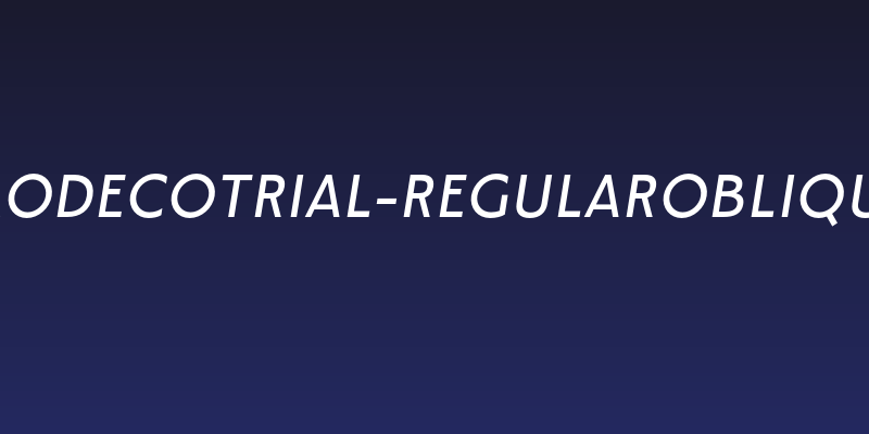 ModecoTrial-RegularOblique Social Header