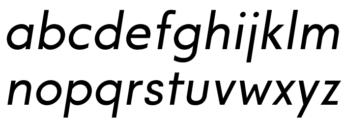 ModecoTrial-RegularOblique Font LOWERCASE