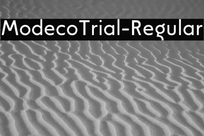 ModecoTrial-Regular Font examples