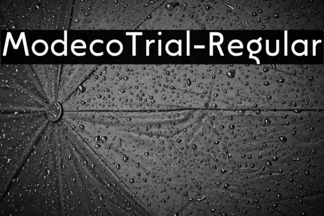 ModecoTrial-Regular Font examples