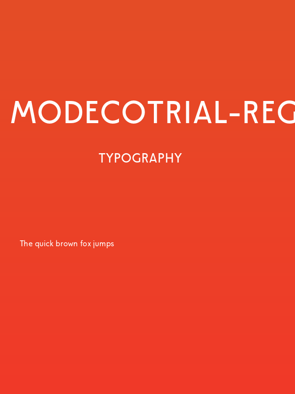ModecoTrial-Regular Poster