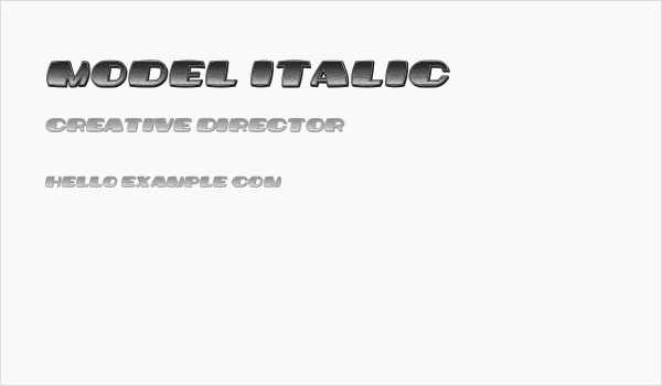 Model Italic Business Card