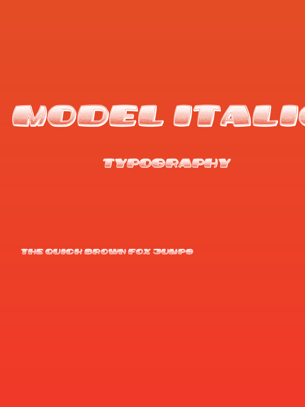 Model Italic Poster