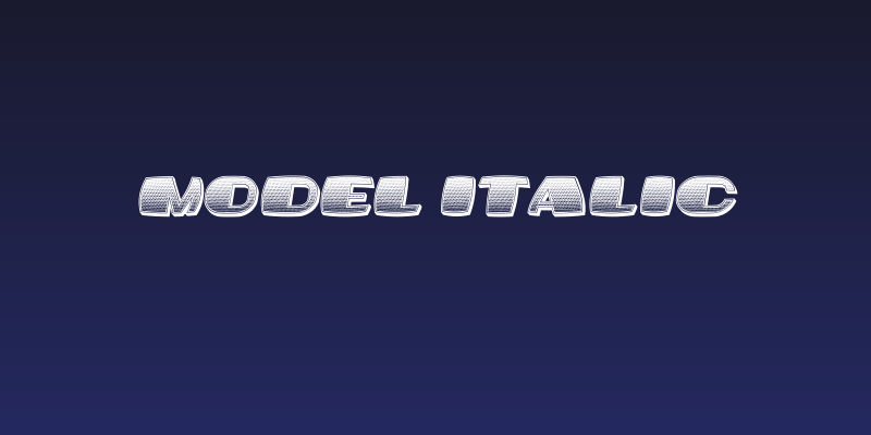 Model Italic Social Header