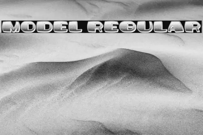 Model Regular Font examples