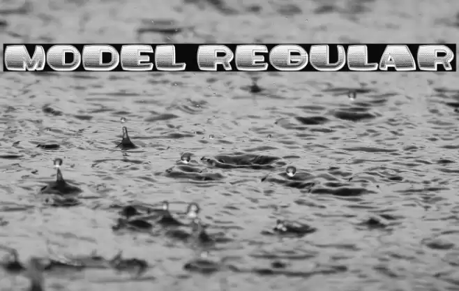 Model Regular Font examples