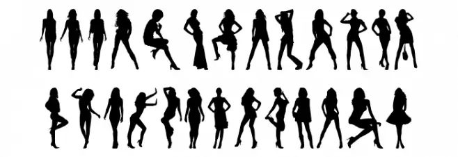 Model Woman Silhouettes Fonte MAIÚSCULAS