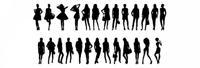Model Woman Silhouettes Font LOWERCASE