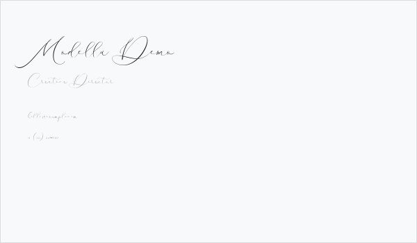 Modella Demo Business Card