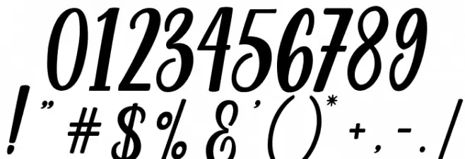 Modena Regular Font OTHER CHARS