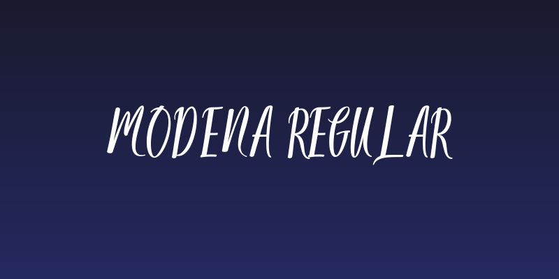 Modena Regular Social Header