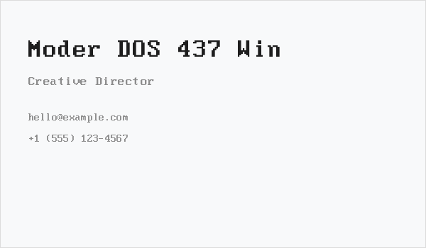 Moder DOS 437 Win Business Card