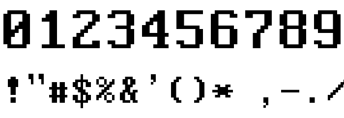 Moder DOS 437 Font OTHER CHARS