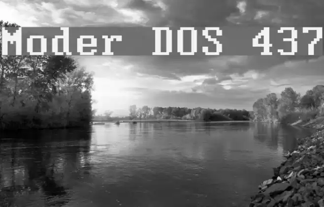 Moder DOS 437 خط examples