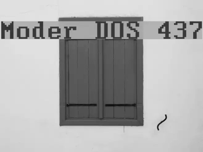 Moder DOS 437 خط examples