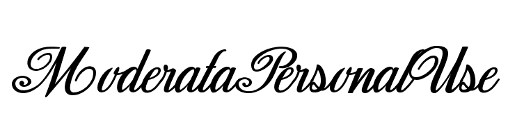Moderata Personal Use  Скачать бесплатные шрифты