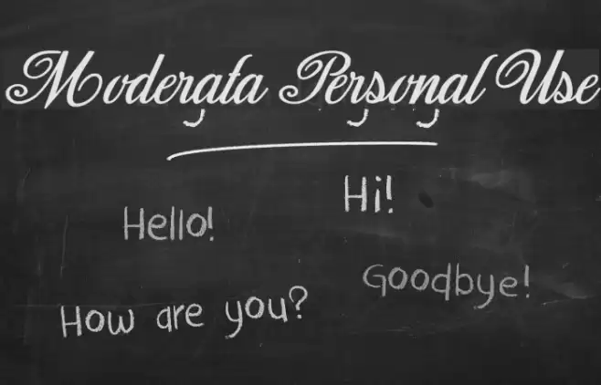 Moderata Personal Use Шрифта examples
