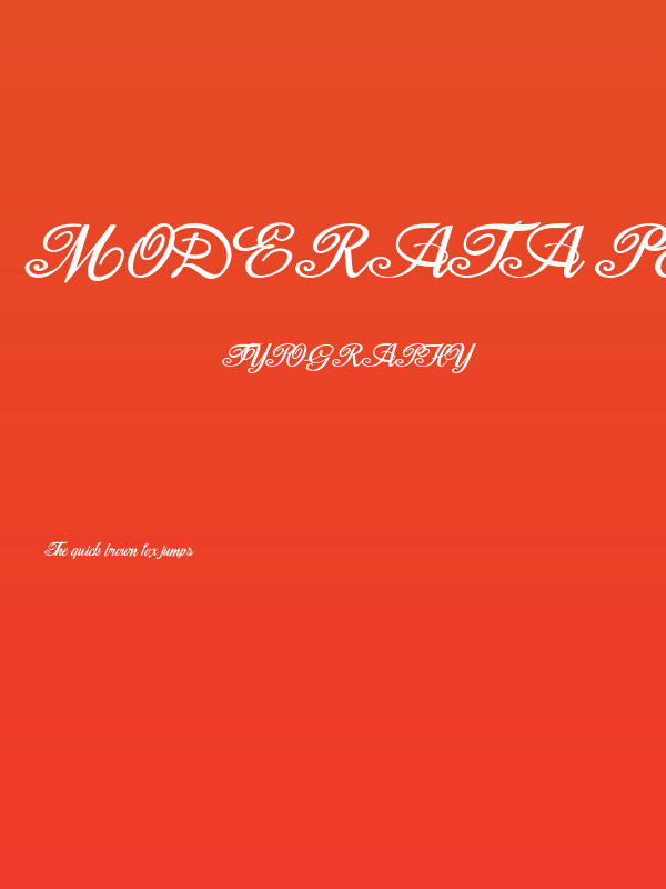 Moderata Personal Use Poster