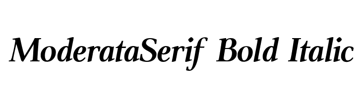 ModerataSerif Bold Italic Шрифта