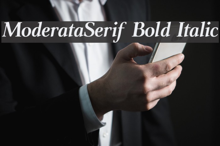 ModerataSerif Bold Italic Font examples