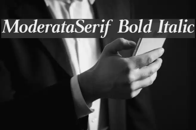 ModerataSerif Bold Italic フォント examples