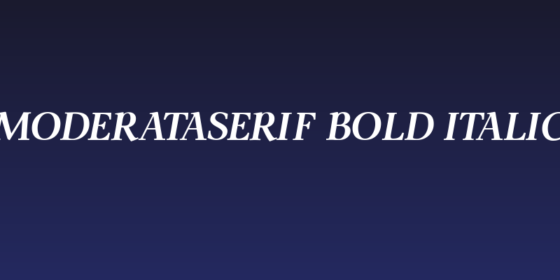 ModerataSerif Bold Italic Social Header